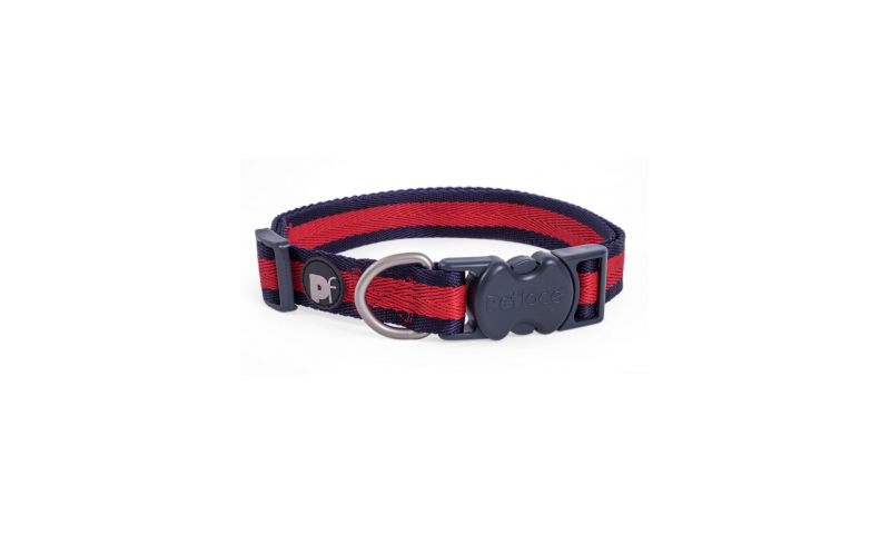 Petface Scarlet Stripe Dog Collar MED